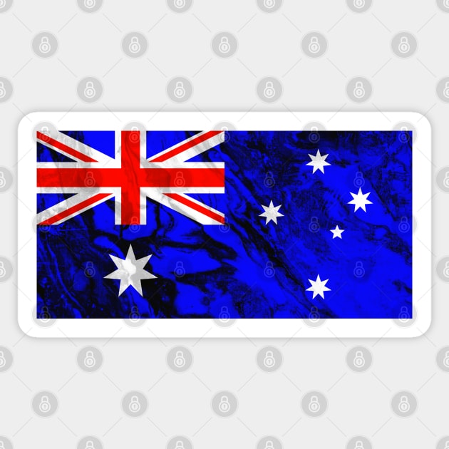 Flag of Australia - Marble texture Sticker by DrPen